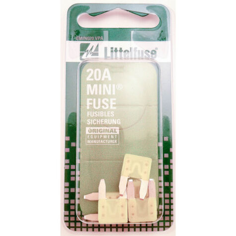 LITTELFUSE 20A MIN BLADE FUSE PK/5, MIN20